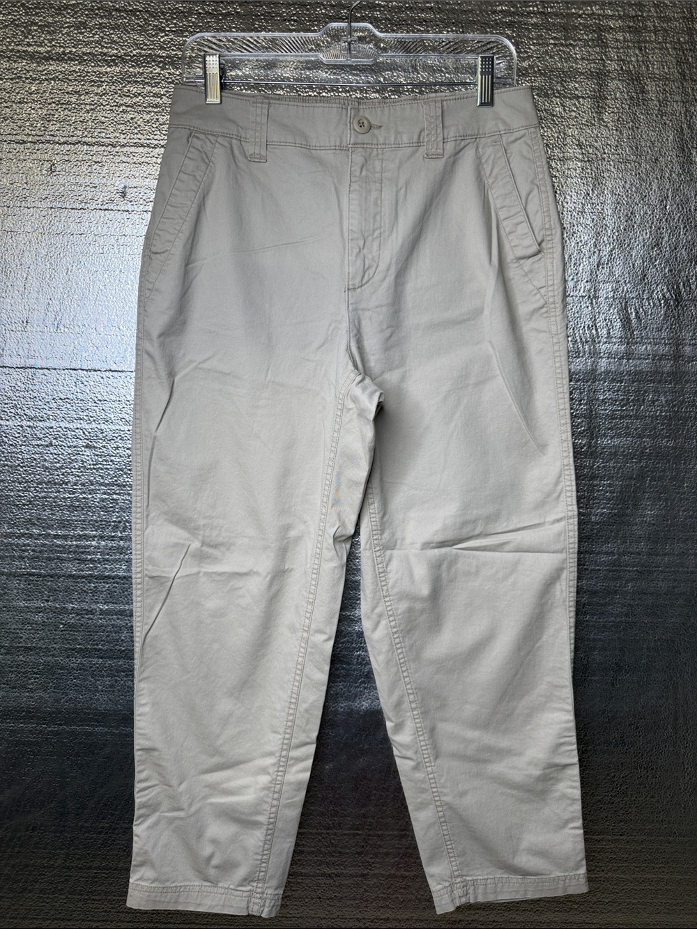Old Navy Light Gray Women's High Rise Straight-Leg Chinos